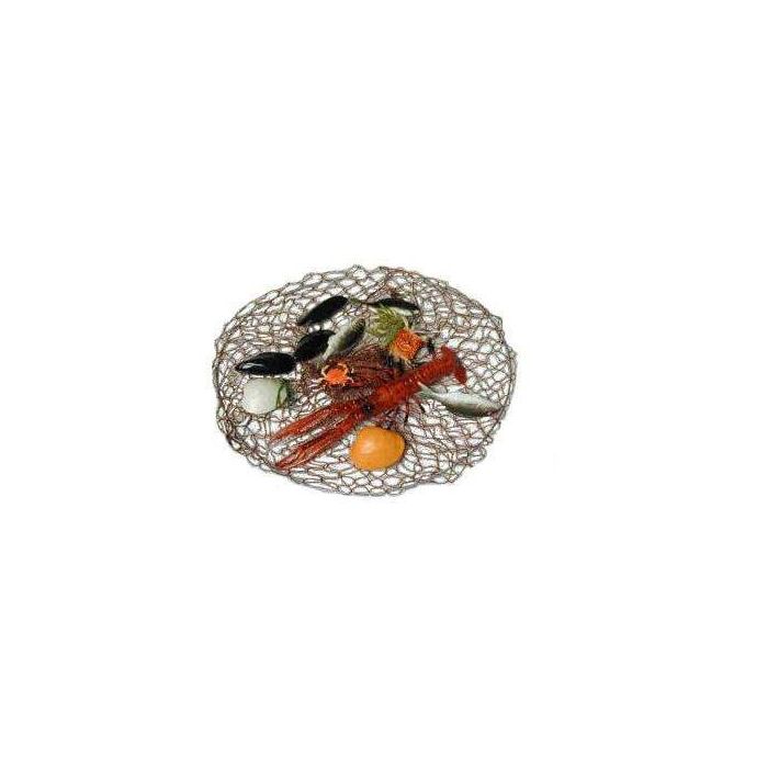 Decoratie visnet met 8 zeedieren Decoratie visnet met 8 zeedieren