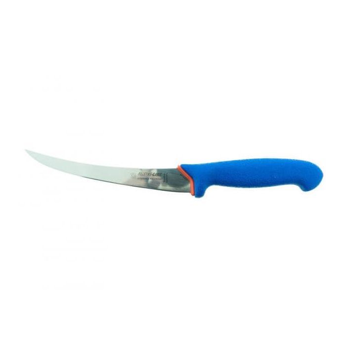 Gebogen fileermes met 15 cm softgrip handvat