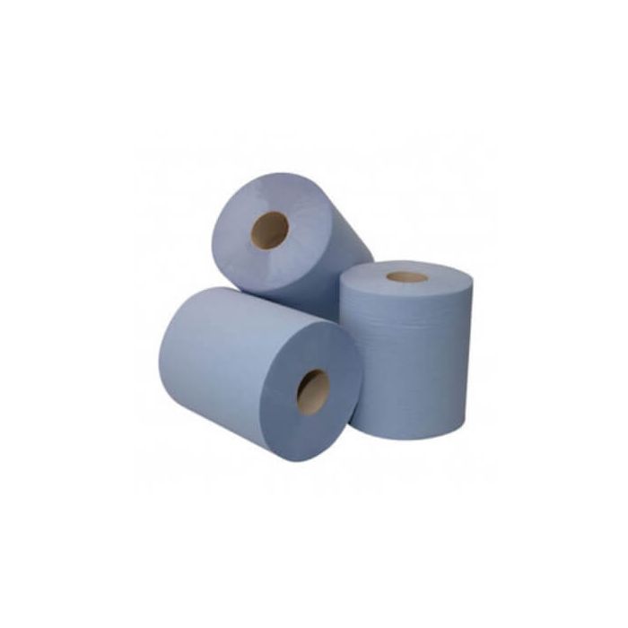 Poetsrollen Midi blauw 1-laags (Pak a 6 rollen)