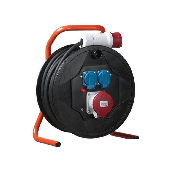 Professionele krachtstroom haspel met 25 meter Professionele krachtstroom haspel met 25 meter