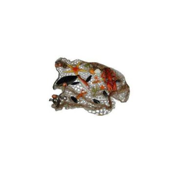 Decoratie visnet met 13 zeedieren 