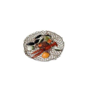 Decoratie visnet met 8 zeedieren